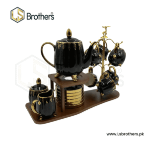 Premium Tea Set – Cups, Saucers, Kettle, Sugar Pot, Milk Pot & Stand
