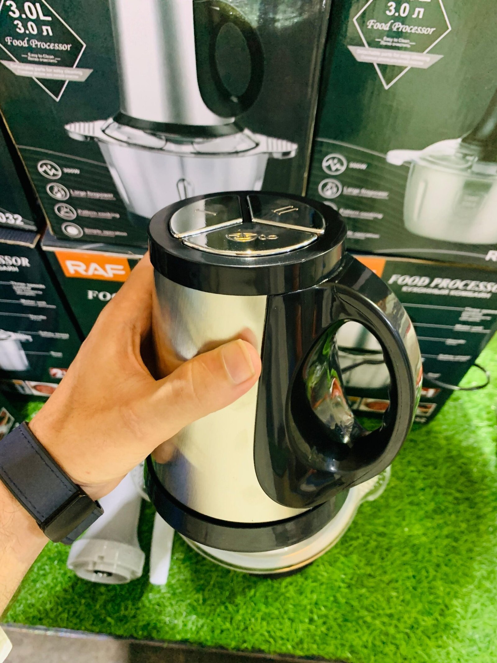 RAF 3L 2 in 1 Electric Food Processor & Hand Blender Set – Stainless Steel Chopper Machine - Image 4