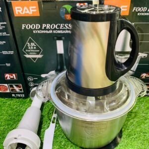 RAF 3L 2 in 1 Electric Food Processor & Hand Blender Set – Stainless Steel Chopper Machine