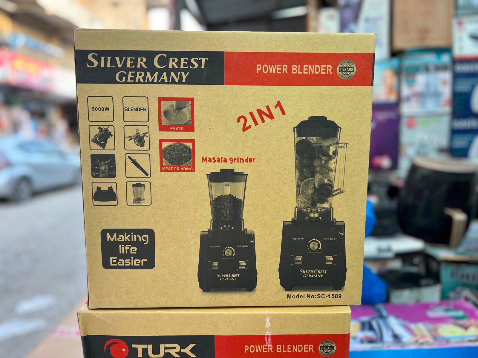 Silver Crest Germany Power Blender 2 in 1 | 5000W High Power Blender & Masala Grinder - Image 7